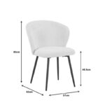 Καρέκλα Karg pakoworld καφέ ύφασμα-πόδι μαύρο μέταλλο 57x62x80εκ - Image 5