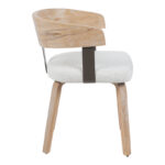 Πολυθρόνα Anesy pakoworld μέταλλο-ξύλο με ύφασμα σε μπεζ απόχρωση 53.5x51x72εκ - Image 3