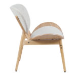 Πολυθρόνα Udalle pakoworld ξύλο σε φυσική απόχρωση με μπεζ ύφασμα 77x70x81εκ - Image 3