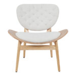 Πολυθρόνα Udalle pakoworld ξύλο σε φυσική απόχρωση με μπεζ ύφασμα 77x70x81εκ - Image 4