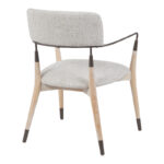 Πολυθρόνα Sentana pakoworld μέταλλο-ξύλο και ύφασμα σε μπεζ-καφέ απόχρωση 56.5x56x79εκ - Image 2