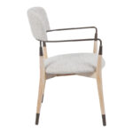 Πολυθρόνα Sentana pakoworld μέταλλο-ξύλο και ύφασμα σε μπεζ-καφέ απόχρωση 56.5x56x79εκ - Image 3