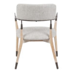 Πολυθρόνα Sentana pakoworld μέταλλο-ξύλο και ύφασμα σε μπεζ-καφέ απόχρωση 56.5x56x79εκ - Image 5