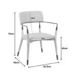 Πολυθρόνα Sentana pakoworld μέταλλο-ξύλο και ύφασμα σε μπεζ-καφέ απόχρωση 56.5x56x79εκ - Image 6