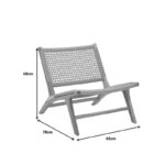 Πολυθρόνα Beatrice pakoworld σκελετός teak ξύλο με pe σχοινί σε φυσική απόχρωση 65x78x68εκ - Image 7