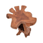 Βοηθητικό τραπέζι Mushile pakoworld teak ξύλο σε φυσική απόχρωση 30x35x45εκ - Image 3