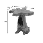 Βοηθητικό τραπέζι Mushile pakoworld teak ξύλο σε φυσική απόχρωση 30x35x45εκ - Image 5