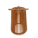 Βάση τραπεζιού εσωτερικού χώρου Galy pakoworld mindi ξύλο σε φυσική απόχρωση Φ60x75εκ - Image 2