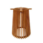 Βάση τραπεζιού εσωτερικού χώρου Galy pakoworld mindi ξύλο σε φυσική απόχρωση Φ60x75εκ - Image 3