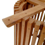 Βάση τραπεζιού εσωτερικού χώρου Galy pakoworld mindi ξύλο σε φυσική απόχρωση Φ60x75εκ - Image 4