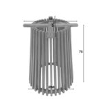 Βάση τραπεζιού εσωτερικού χώρου Galy pakoworld mindi ξύλο σε φυσική απόχρωση Φ60x75εκ - Image 6