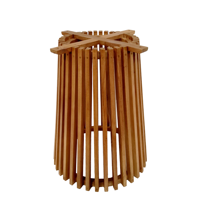 343-000032 Βάση τραπεζιού εσωτερικού χώρου Galy pakoworld mindi ξύλο σε φυσική απόχρωση Φ60x75εκ