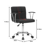 Καρέκλα γραφείου Buleco pakoworld pu σε μαύρη απόχρωση 56x46x74-86εκ - Image 9