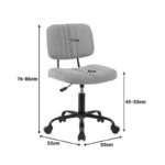 Καρέκλα γραφείου Warra pakoworld ύφασμα κίτρινο 50x52x76-86εκ - Image 7