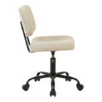 Καρέκλα γραφείου Warra pakoworld ύφασμα μπεζ 50x52x76-86εκ - Image 3