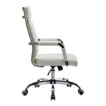 Καρέκλα γραφείου διευθυντη Mavel pakoworld PU λευκό 55x62x100-110εκ - Image 4