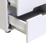 Κομοδίνο Afina pakoworld mdf σε λευκή glossy απόχρωση 50x35x41εκ - Image 5