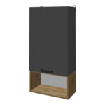 Σύνθετο σαλονιού Poelfy pakoworld σε ανθρακί-oak απόχρωση 170x37.5x42εκ - Image 4