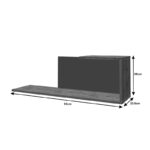 Σύνθετο σαλονιού Poelfy pakoworld σε ανθρακί-oak απόχρωση 170x37.5x42εκ - Image 8