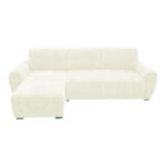 Γωνιακός αναστρέψιμος καναπές-κρεβάτι Vivad pakoworld ύφασμα σε μπεζ απόχρωση 275x164x91εκ - Image 2