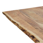 Τραπέζι Lenoua pakoworld μασίφ ξύλο ακακίας πάχους 3.7-4εκ σε φυσική απόχρωση με μαύρα μεταλλικά πόδια 180x90x76εκ - Image 5