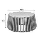 Τραπέζι σαλονιού Mable pakoworld mango ξύλο σε φυσική απόχρωση με επιφάνεια μαρμάρου Φ80x45εκ - Image 5