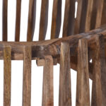 Τραπέζι σαλονιού Mable pakoworld mango ξύλο σε φυσική απόχρωση με επιφάνεια μαρμάρου Φ120x45εκ - Image 4