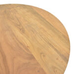 Τραπέζι σαλονιού Radiane pakoworld μασίφ ξύλο ακακίας σε φυσική απόχρωση Φ80x40εκ - Image 4