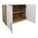 Πατάρι ντουλάπας δίφυλλο Lego pakoworld σε sonoma-λευκή απόχρωση 80x42x60εκ - Image 2