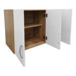 Πατάρι ντουλάπας τρίφυλλο Lego pakoworld σε sonoma-λευκή απόχρωση 90x41.5x60εκ - Image 2