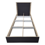 Κρεβάτι Athos pakoworld σε sonoma-ανθρακί απόχρωση 90x190εκ - Image 4