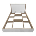 Κρεβάτι Athos pakoworld σε sonoma-λευκή απόχρωση 140x200εκ - Image 4