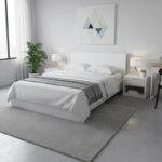 Κρεβάτι Athos pakoworld σε λευκή απόχρωση 160x200εκ - Image 2