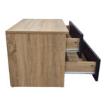 Κομοδίνο Athos pakoworld σε sonoma-ανθρακί απόχρωση 48x40x41.5εκ - Image 4