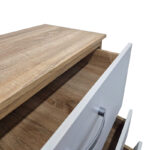 Συρταριέρα Athos pakoworld σε sonoma-λευκή απόχρωση 80x40x79εκ - Image 5