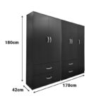 Ντουλάπα πεντάφυλλη Lego pakoworld wenge 170x42x180εκ - Image 4