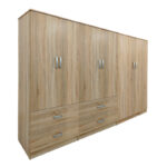 Ντουλάπα εξάφυλλη Lego pakoworld sonoma 240x42x180εκ - Image 3