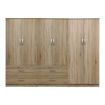 Ντουλάπα εξάφυλλη Lego pakoworld sonoma 240x42x180εκ - Image 4