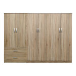 Ντουλάπα εξάφυλλη Lego I pakoworld sonoma 240x42x180εκ - Image 3