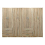 Ντουλάπα οχτάφυλλη Lego pakoworld sonoma 241x42x181εκ - Image 3