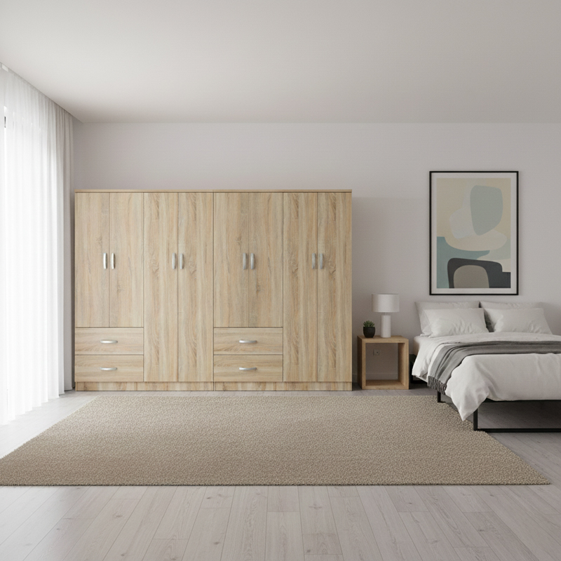 383-000205 Ντουλάπα οχτάφυλλη Lego pakoworld sonoma 241x42x181εκ