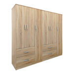 Ντουλάπα εξάφυλλη Lego pakoworld sonoma 180x42x180εκ - Image 3