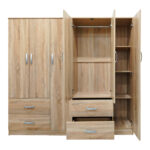 Ντουλάπα εξάφυλλη Lego pakoworld sonoma 180x42x180εκ - Image 4