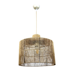 InLight Κρεμαστό φωτιστικό καφέ από σχοινί 1XE27 D:40cm (4030)