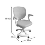 Καρέκλα γραφείου παδική Bernu pakoworld ύφασμα mesh σε σιελ απόχρωση 47x56x80-90εκ - Image 5