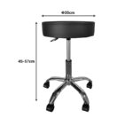 Σκαμπό γραφείου-εργασίας τροχήλατο Tebere pakoworld pu σε λευκή απόχρωση 35x35x45-57εκ - Image 4