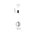 InLight Κρεμαστό φωτιστικό LED 16W 3000K σε μαύρη απόχρωση D:20cm (6057-BL) - Image 3