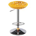 Σκαμπό μπάρ, Calypso 2, Πορτοκαλί 41/41/88 εκ. Genomax - Image 4