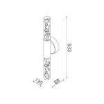 OASIS-ΦΩΤΙΣΤΙΚΟ ΕΠΙΤΟΙΧΟ ΟΡΕΙΧΑΛΚΙΝΟ ΑΛΟΥΜΙΝΙΟΥ LED COB 13W CCT 650LM IP20 120X88X533MM - Image 2