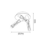 OASIS-ΦΩΤΙΣΤΙΚΟ ΟΡΟΦΗΣ ΤΡΙΦΩΤΟ ΑΜΜΩΔΕΣ ΛΕΥΚΟ ΑΛΟΥΜΙΝΙΟΥ LED COB 22W CCT 1100Lm IP20 396X396X225MM - Image 3